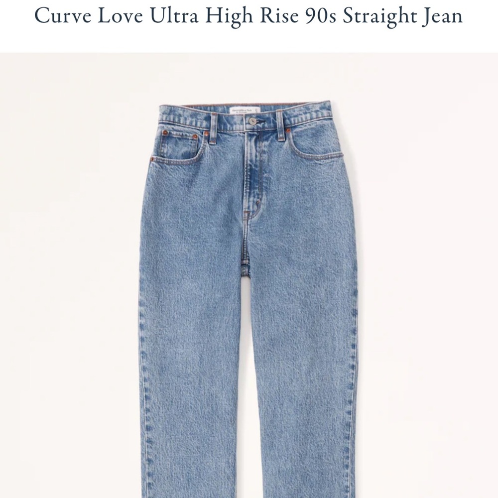 NWT Abercrombie Curve Love Ultra High Rise 90s Straight Jean